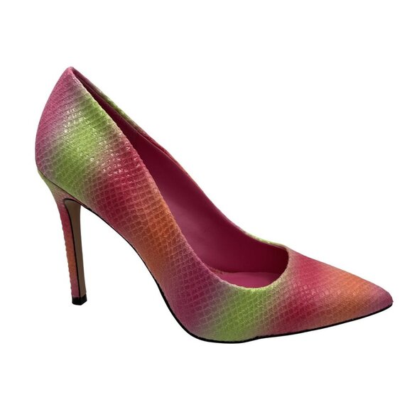 Mix No.6 Danyah 8M Rainbow Island Fruits Ombre Stiletto Heels Snake Texture Shoe - Picture 8 of 15